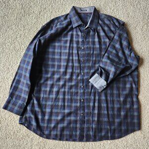 Bugatchi Uomo long sleeve flip-cuff button down shirt